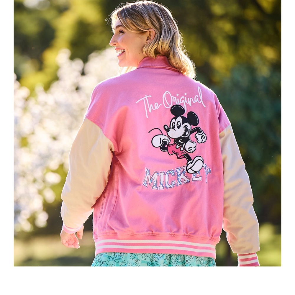 Pink Mickey Mouse Her Universe Varsity Jacket